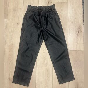 Lucy Paris Black Faux Leather Pants